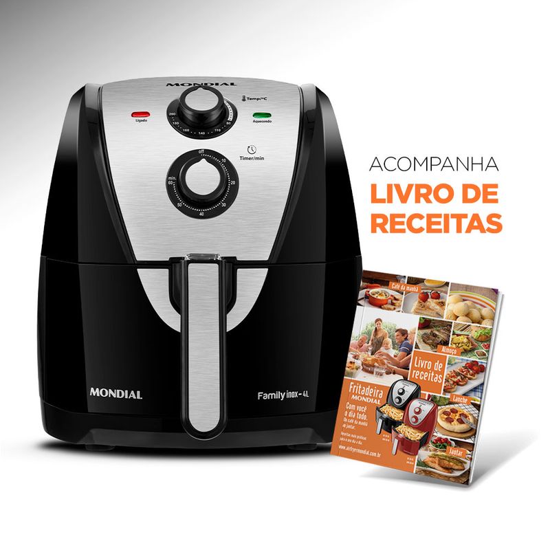 Fritadeira Sem Óleo Air Fryer 4 Litros AFN-40-BI Mondial - Mondial