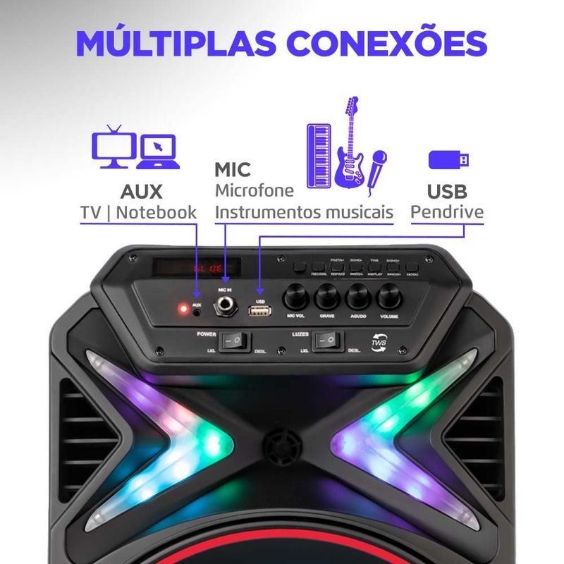 Caixa Amplificada Mondial Connect Lights CM-400