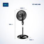 Ventilador De Coluna Mondial 6 Pás Turbo VT-40C NB - Mondial