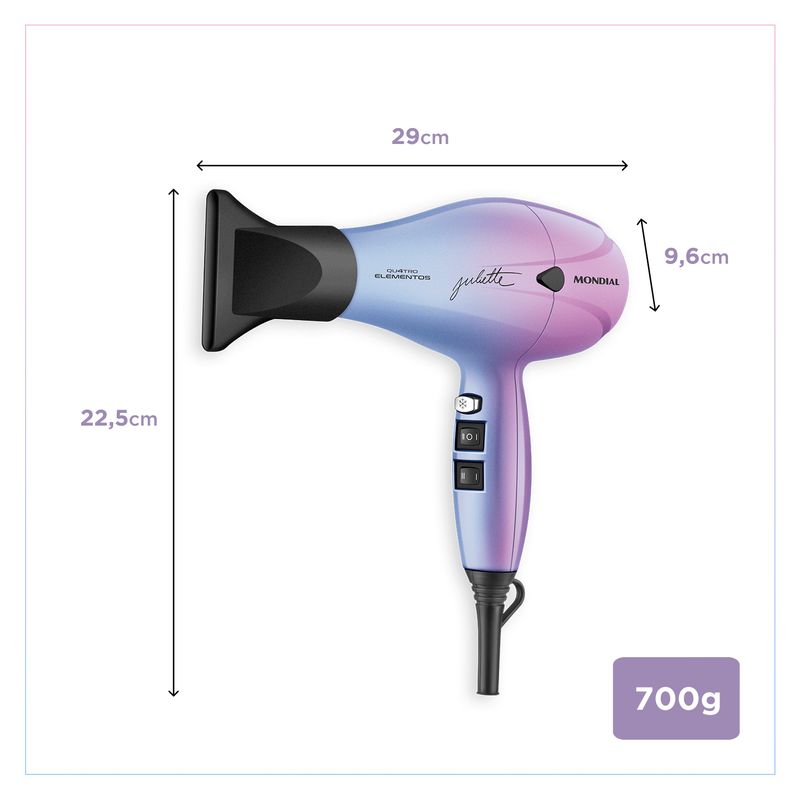 Secador De Cabelo Profissional Mondial Scp-03 Rose 220v 60hz Cor Golden  Rose Voltagem 220v