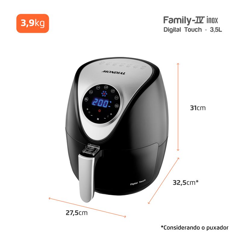 Air fryer mondial outlet digital