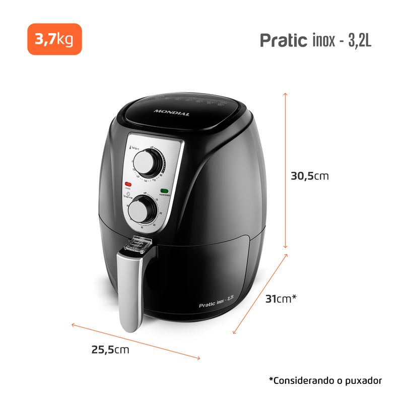 Fritadeira Sem Óleo Air Fryer 3,2L Mondial