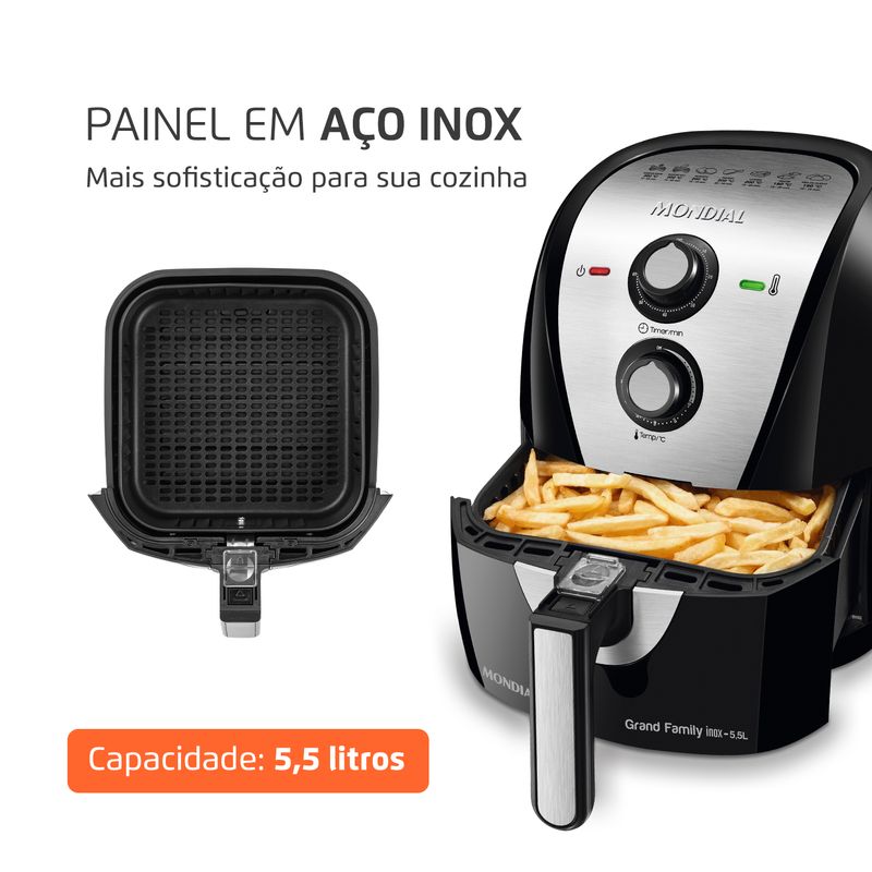 Fritadeira Sem Óleo Air Fryer 5,5L Mondial AF-55i