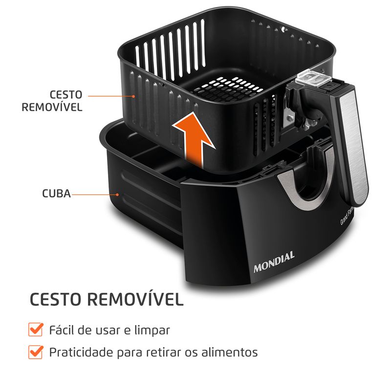 Fritadeira Sem Óleo Air Fryer 5,5L Mondial AF-55i