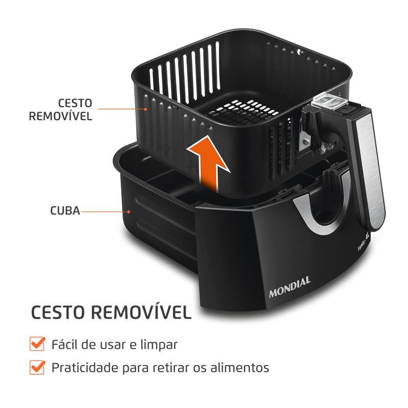 Fritadeira Sem Óleo Air Fryer 4 Litros - Mondial