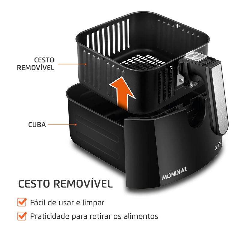Fritadeira Sem Óleo Air Fryer 5L Mondial AFN50BI Mondial