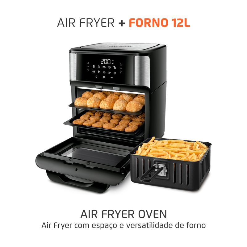 Air Fryer Fritadeira Elétrica Forno Oven 12L Mondial