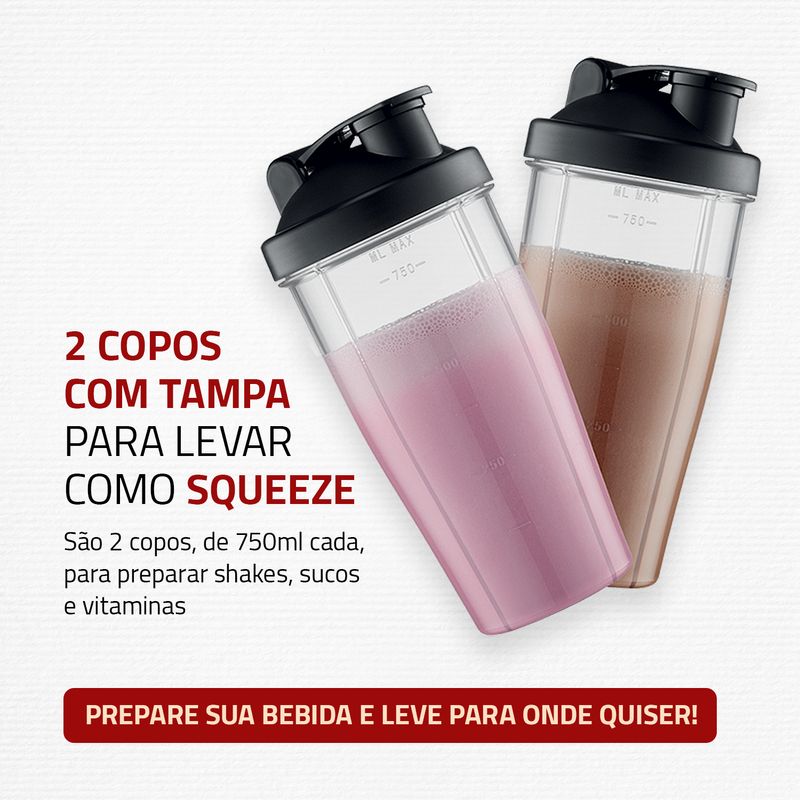 Liquidificador Portátil Mondial Personal Blender