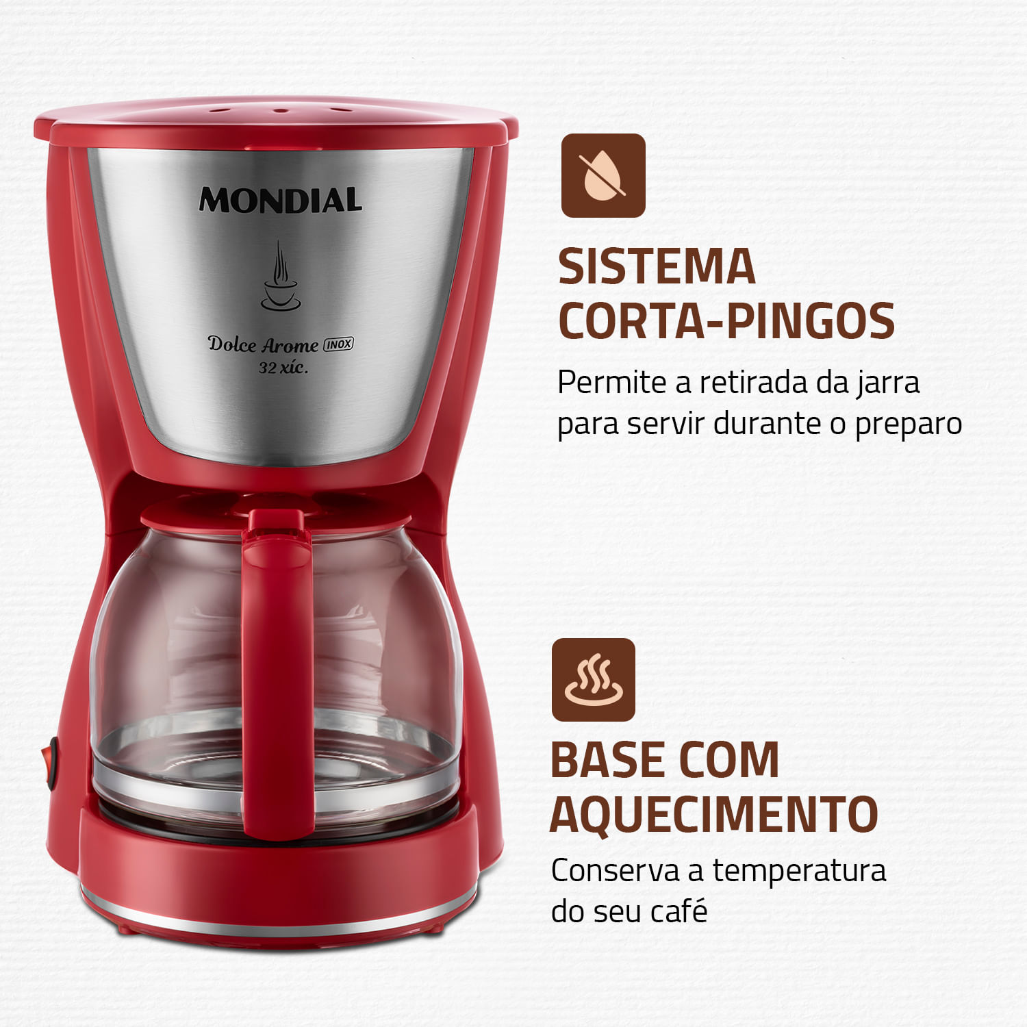 Cafeteira Elétrica Mondial Dolce Arome 32 C-32-32X - Mondial