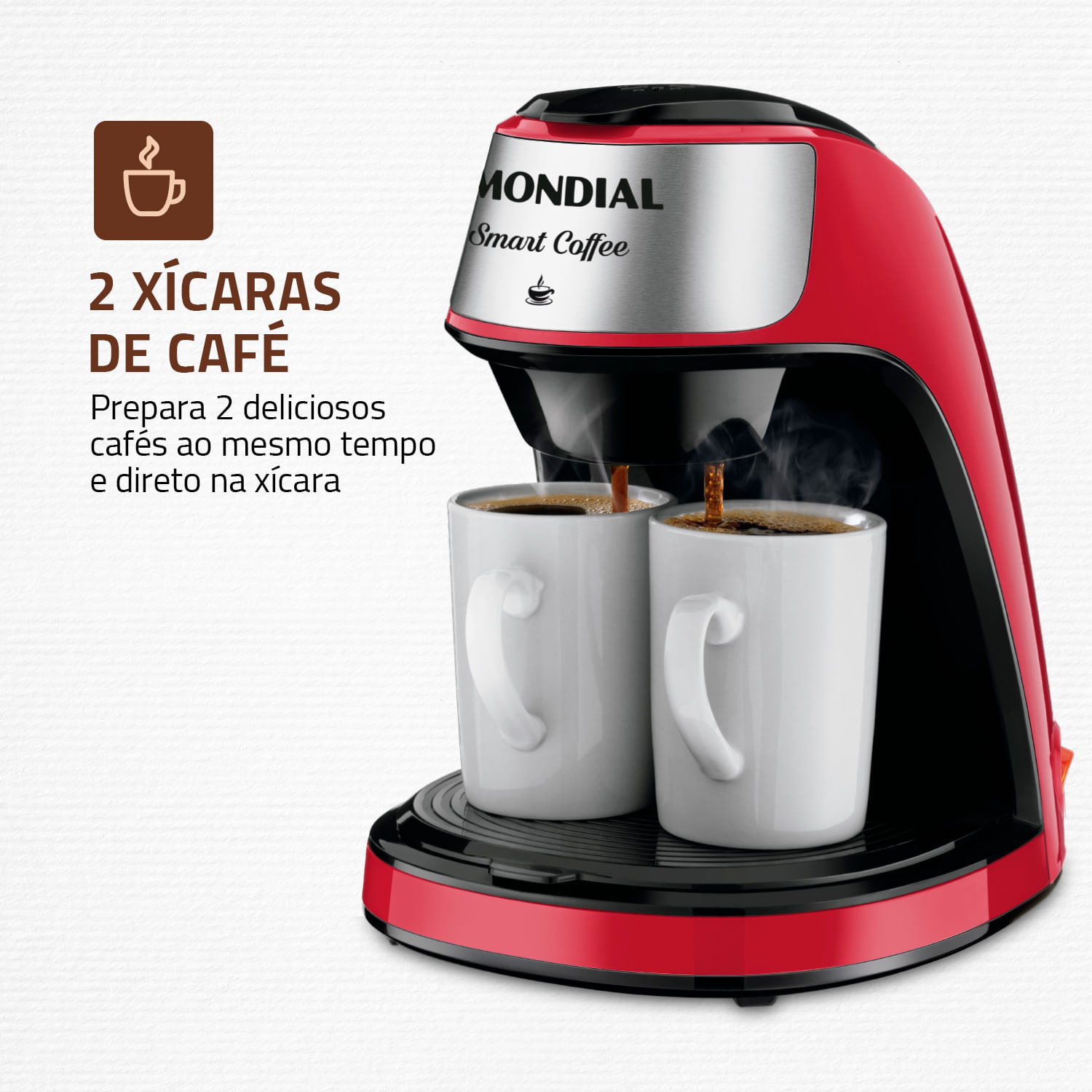 Cafeteira Mondial 2 xícaras Smart Coffee C-42-2X-RI - Mondial