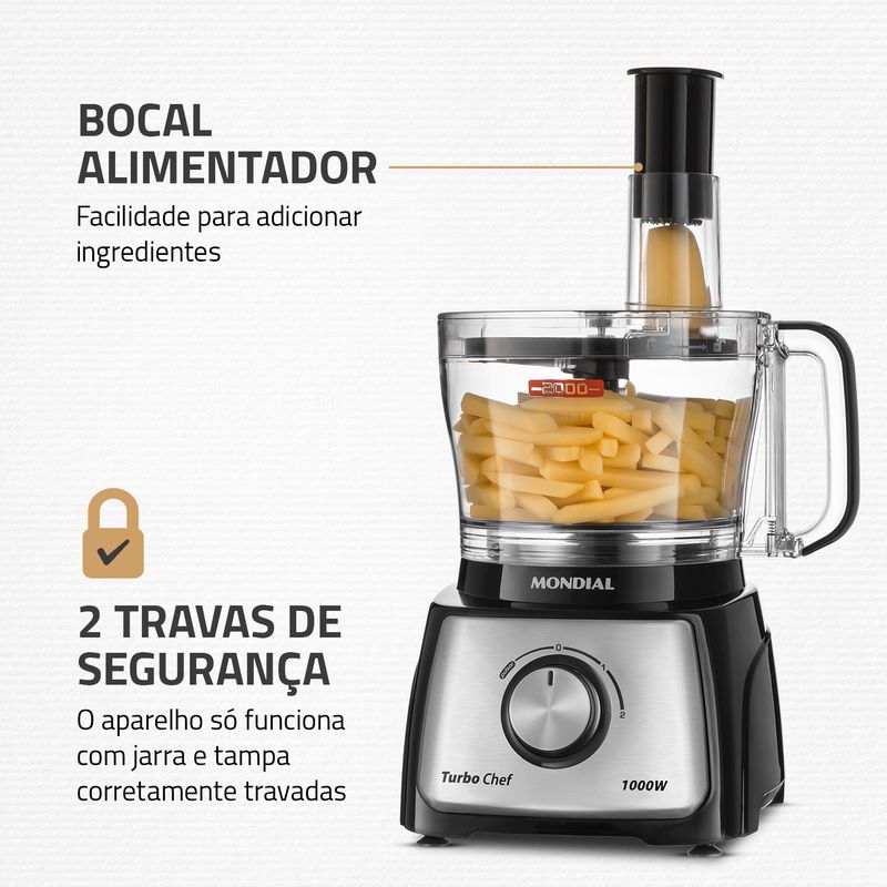 Multiprocessador Turbo Chef 5 Em 1 Mondial | Versatilidade Na Cozinha ...