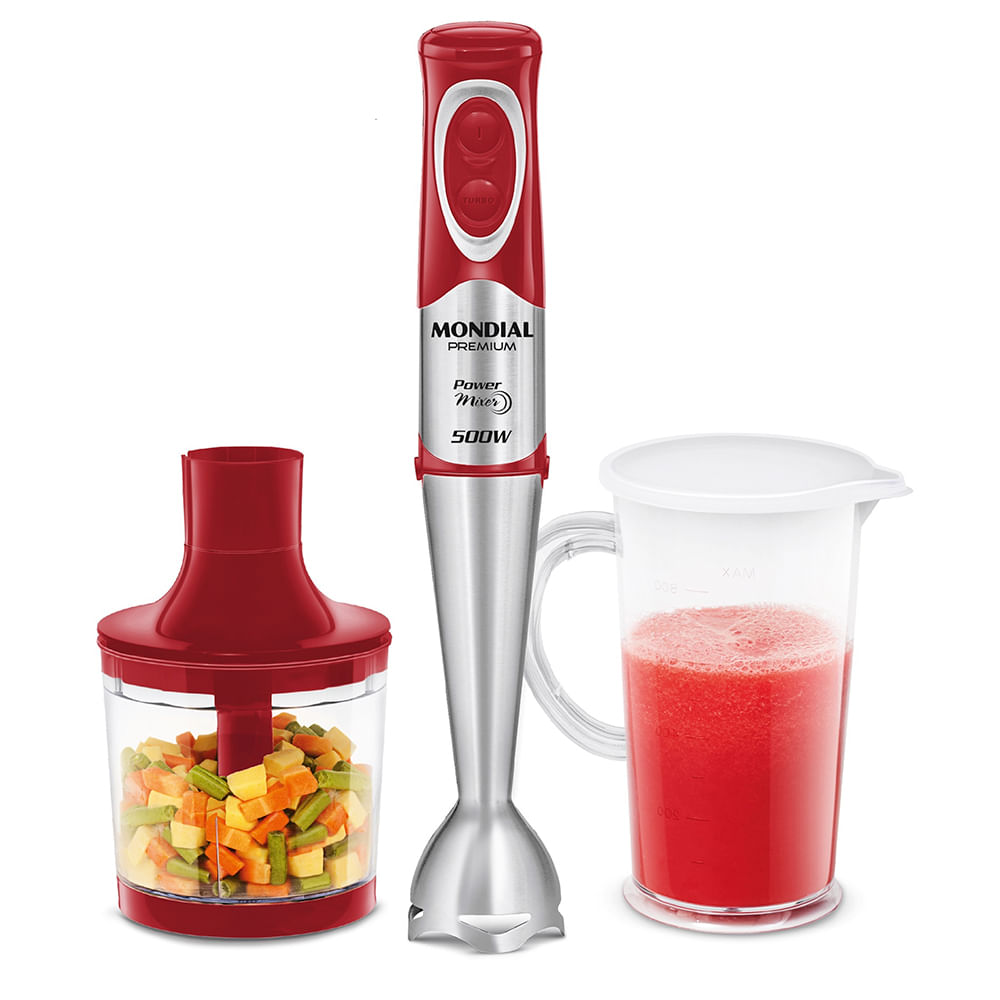 Mixer Premium Mondial Vermelho/Inox 750W - M-10 - Mondial